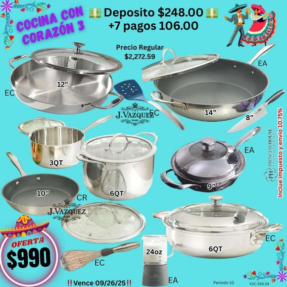 Stainless Steel Cookware Set - Silver - Picture 1 of 1